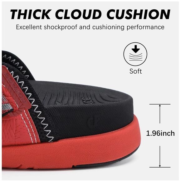 COFACE Men's Size 13 Slide Sandals with Arch Support Removable Ankle Strap‎ NWT - Picture 7 of 9